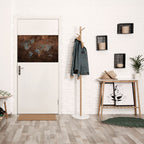 METALLIC MAP OF MEMORIES Peel and Stick Horizontal Poster