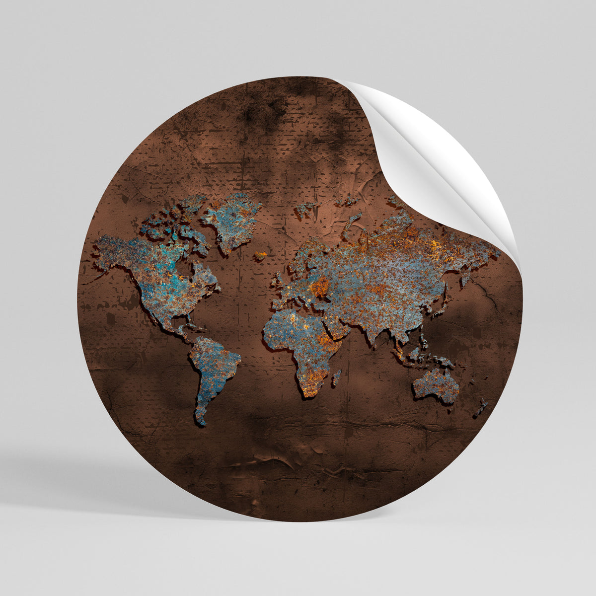 METALLIC MAP OF MEMORIES Autocolante Redondo Removível