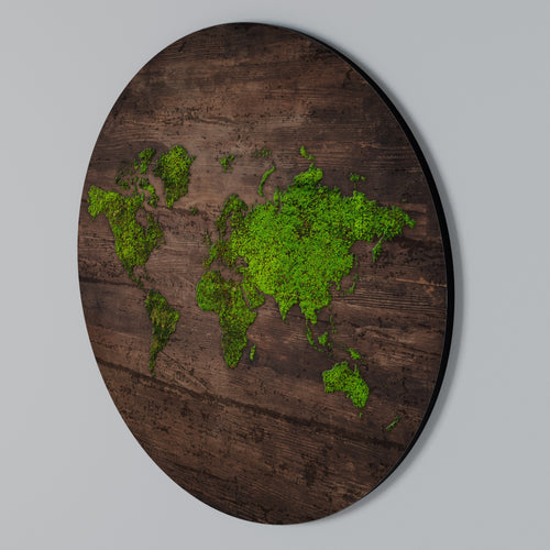 GREEN EARTH VISION Arte de Parede Redonda