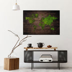 GREEN EARTH VISION Peel and Stick Horizontal Poster
