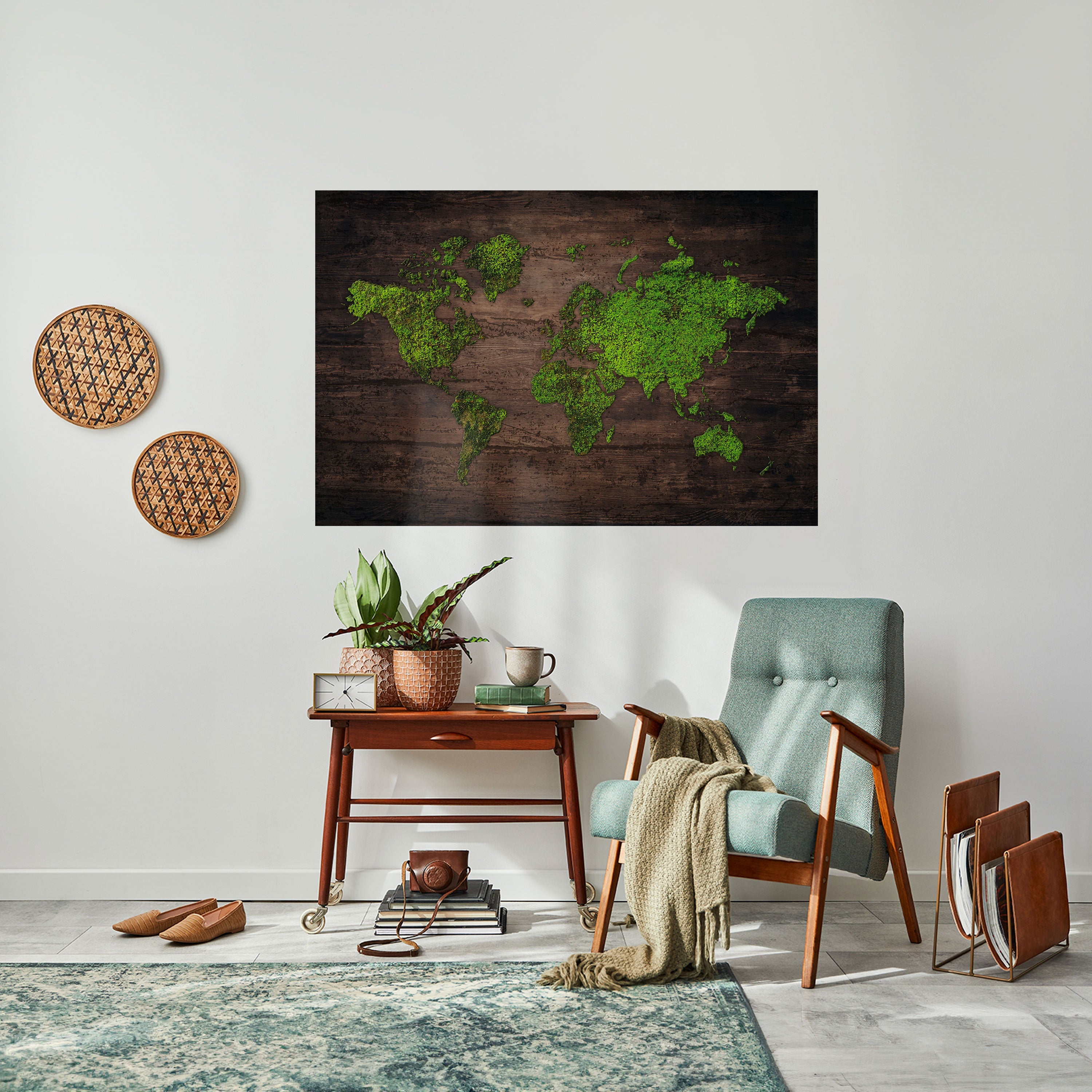 GREEN EARTH VISION Peel and Stick Horizontal Poster