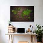 GREEN EARTH VISION Peel and Stick Horizontal Poster