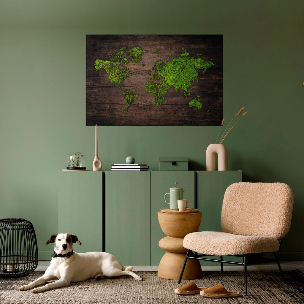 GREEN EARTH VISION Peel and Stick Horizontal Poster