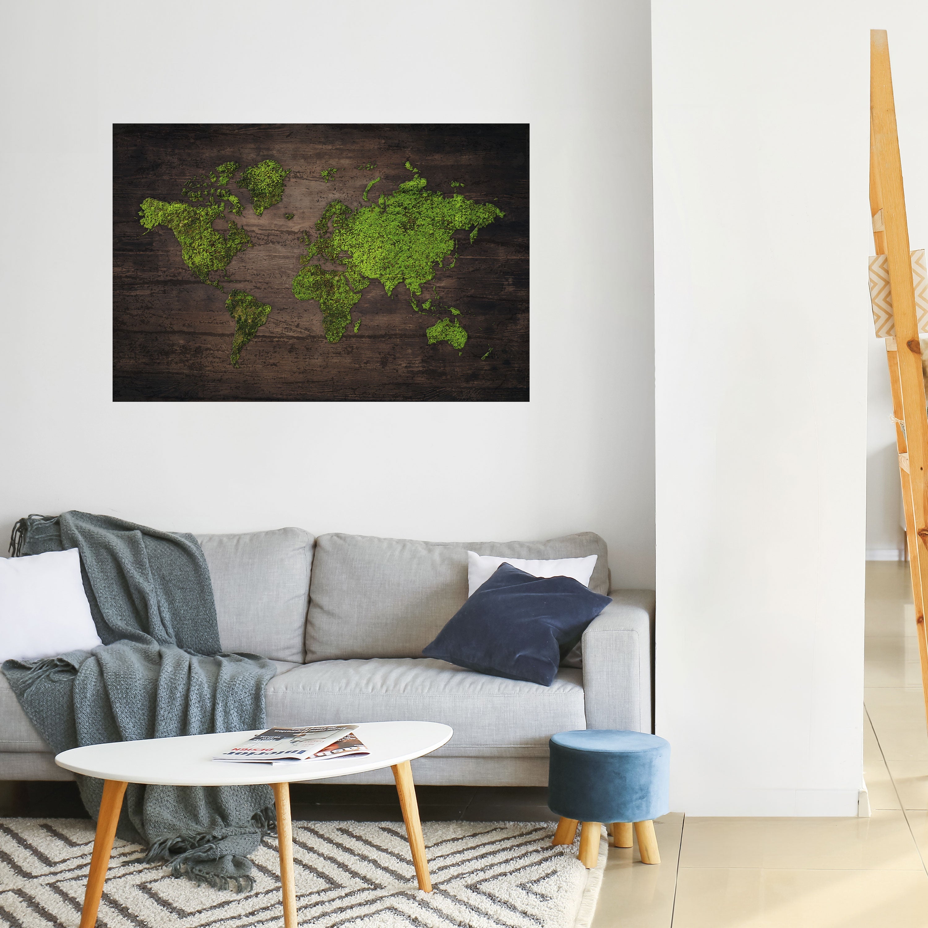 GREEN EARTH VISION Peel and Stick Horizontal Poster