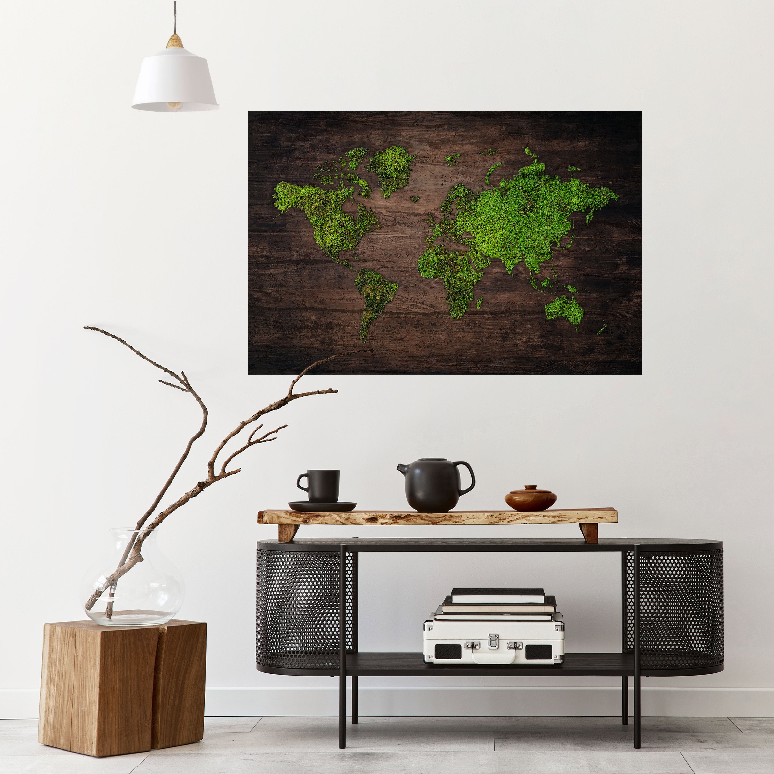 GREEN EARTH VISION Peel and Stick Horizontal Poster