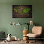 GREEN EARTH VISION Peel and Stick Horizontal Poster