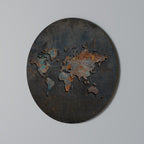 TIMEWORN TOPOGRAPHY Round Wall Art