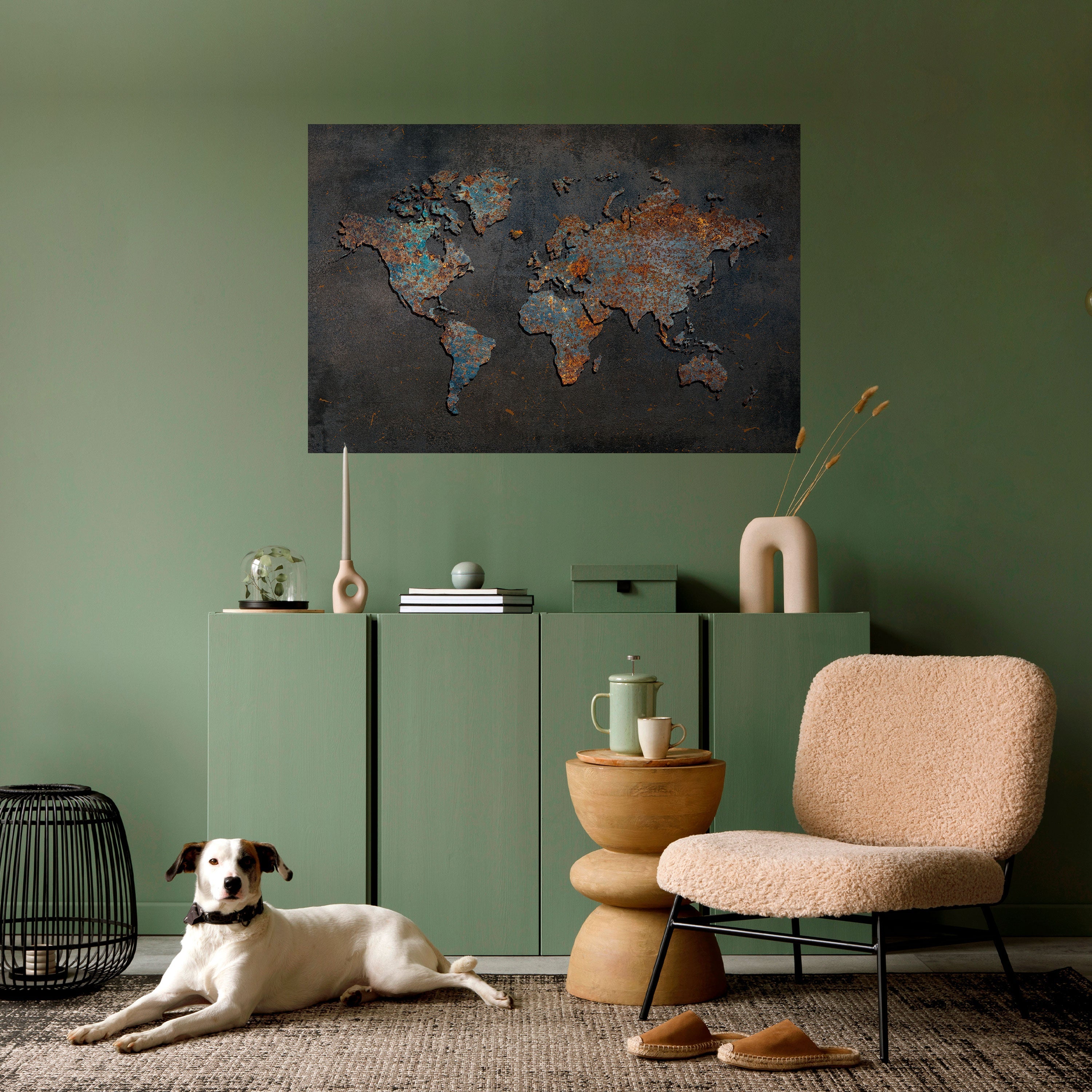 TIMEWORN TOPOGRAPHY Peel and Stick Horizontal Poster