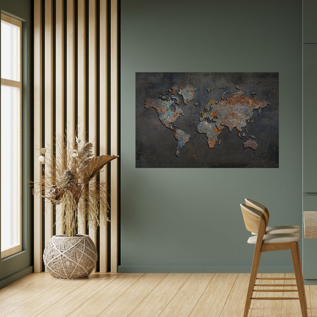 TIMEWORN TOPOGRAPHY Peel and Stick Horizontal Poster