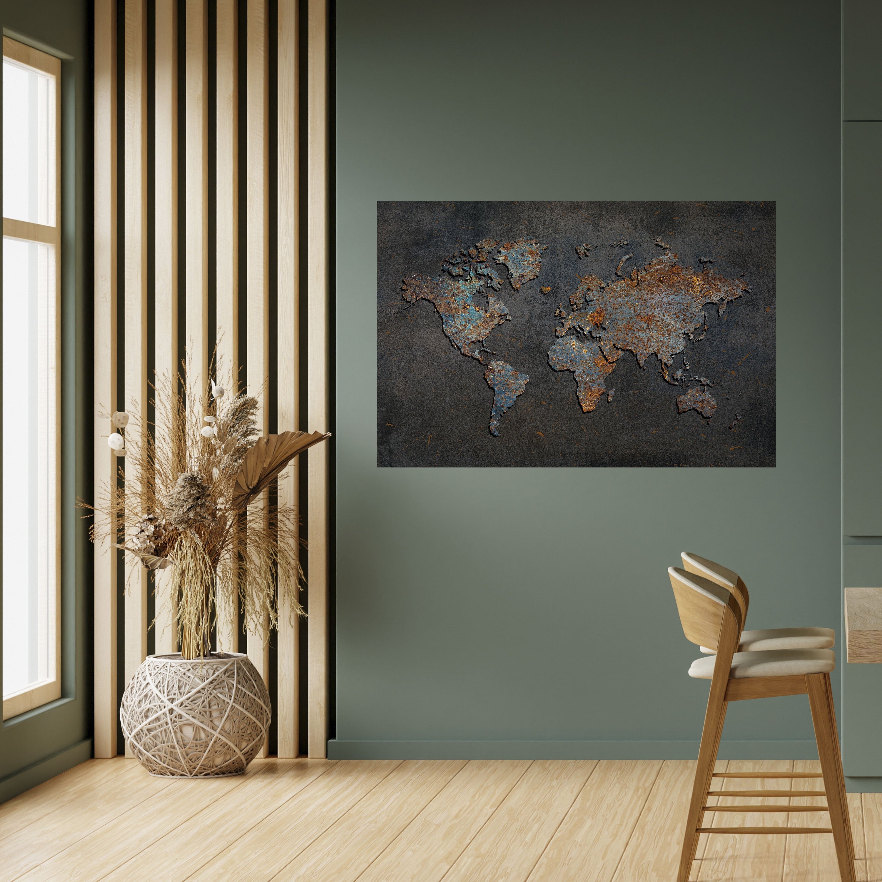 TIMEWORN TOPOGRAPHY Peel and Stick Horizontal Poster