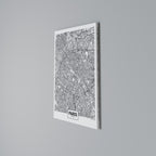 PARIS TOWN PLAN Quadro em tela vertical