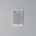 PARIS TOWN PLAN Quadro em tela vertical