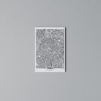 PARIS TOWN PLAN Quadro em tela vertical