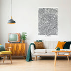 PARIS TOWN PLAN Poster Vertical Autocolante