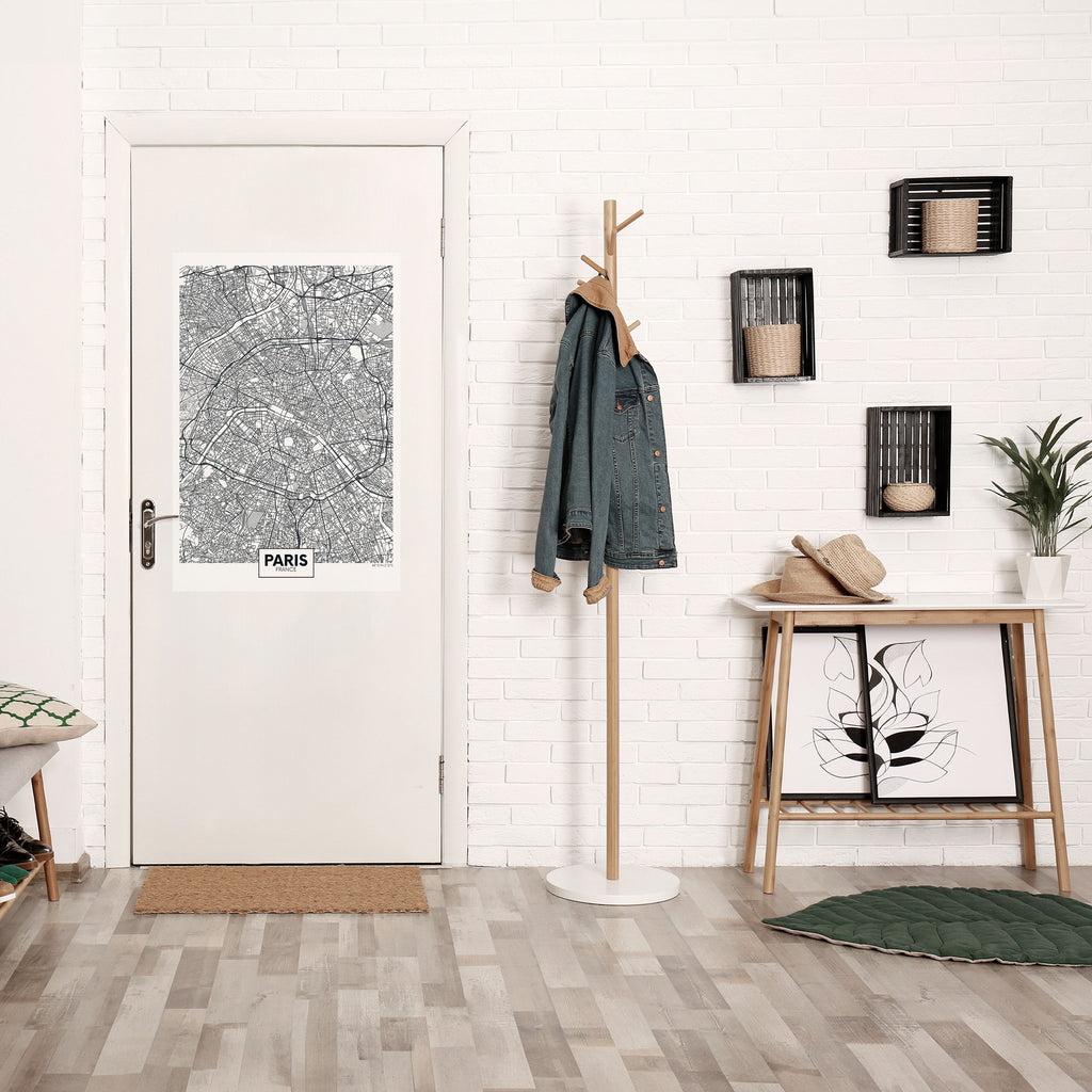 PARIS TOWN PLAN Poster Vertical Autocolante