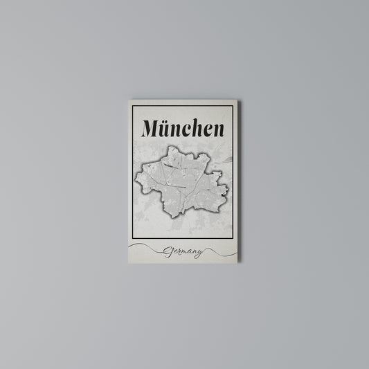 MONOCHROME MÜNCHEN Quadro em tela vertical