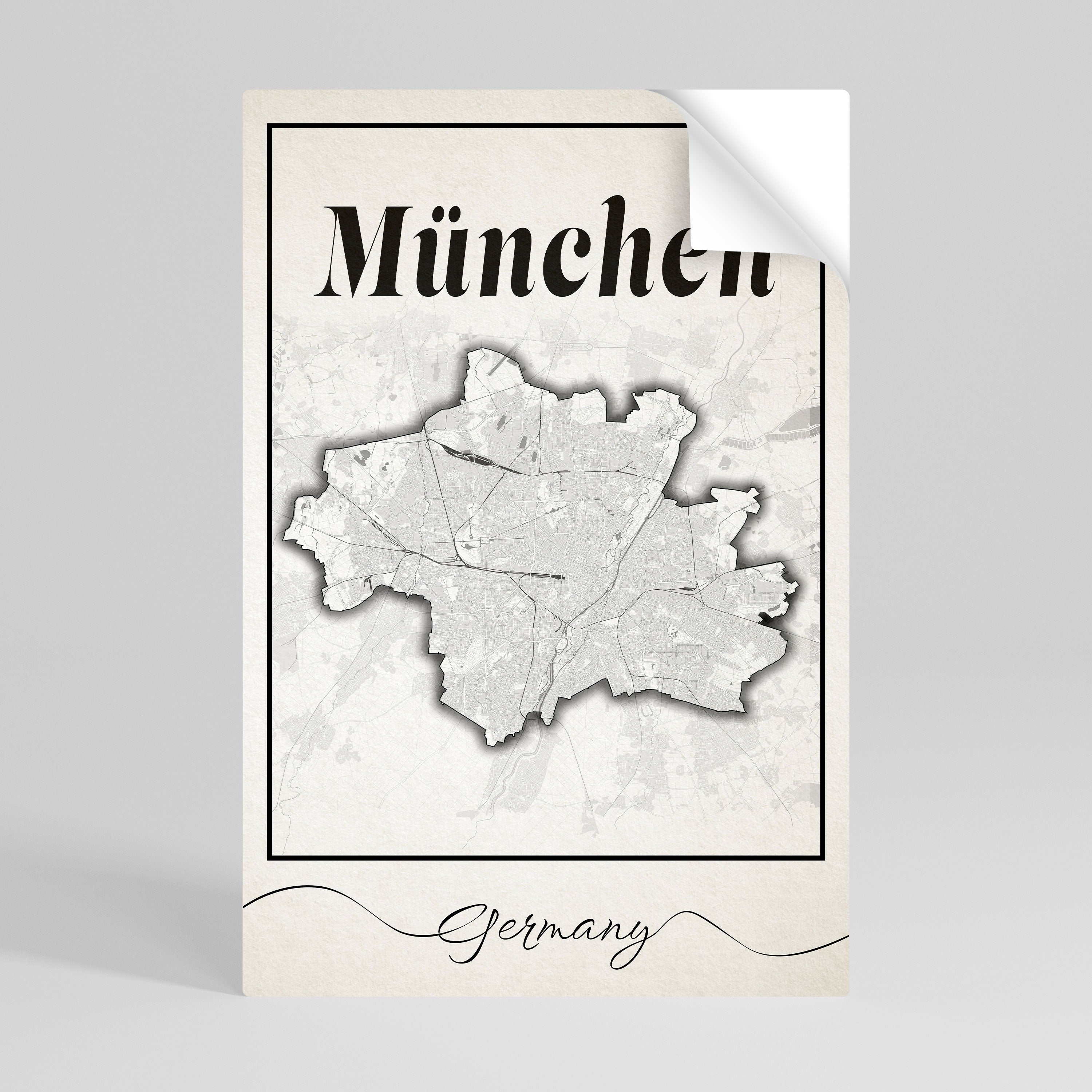 MONOCHROME MÜNCHEN Póster Autocolante Vertical