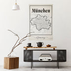 MONOCHROME MÜNCHEN Peel and Stick Vertical Poster