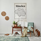 MONOCHROME MÜNCHEN Peel and Stick Vertical Poster