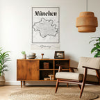 MONOCHROME MÜNCHEN Peel and Stick Vertical Poster