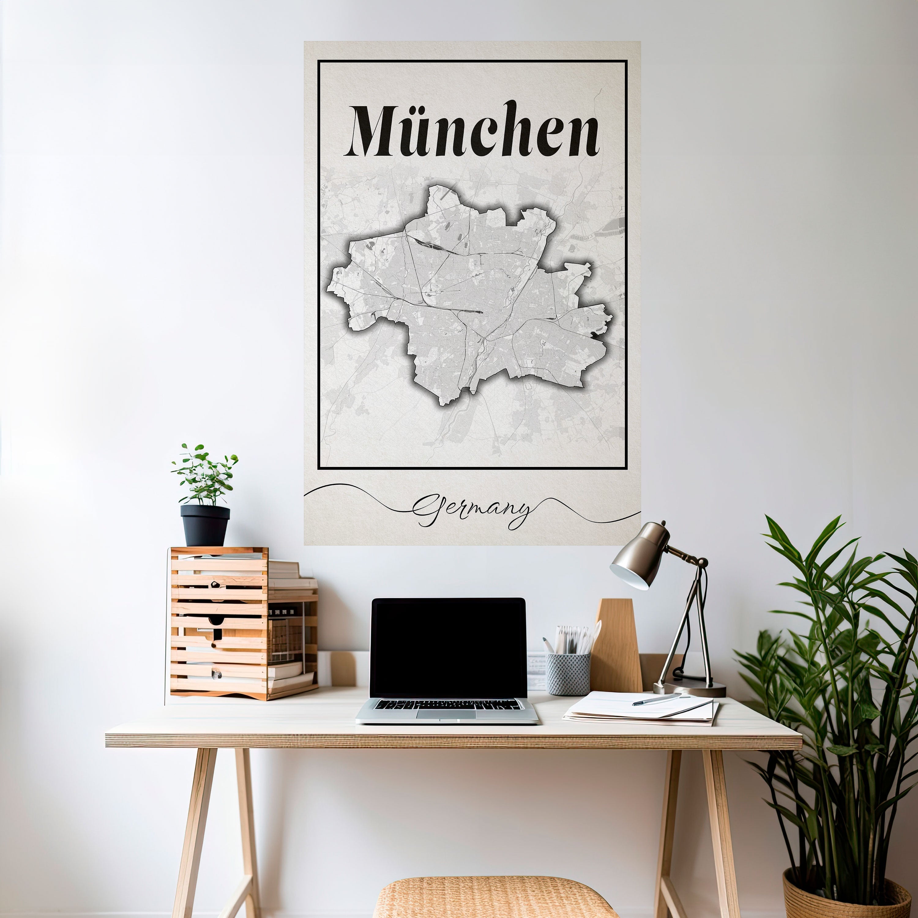 MONOCHROME MÜNCHEN Peel and Stick Vertical Poster