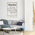 MONOCHROME MÜNCHEN Peel and Stick Vertical Poster