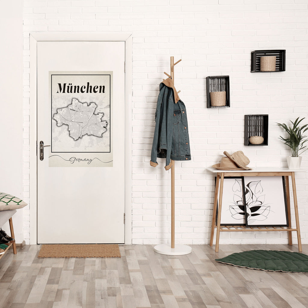 MONOCHROME MÜNCHEN Peel and Stick Vertical Poster