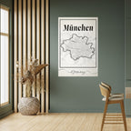 MONOCHROME MÜNCHEN Peel and Stick Vertical Poster