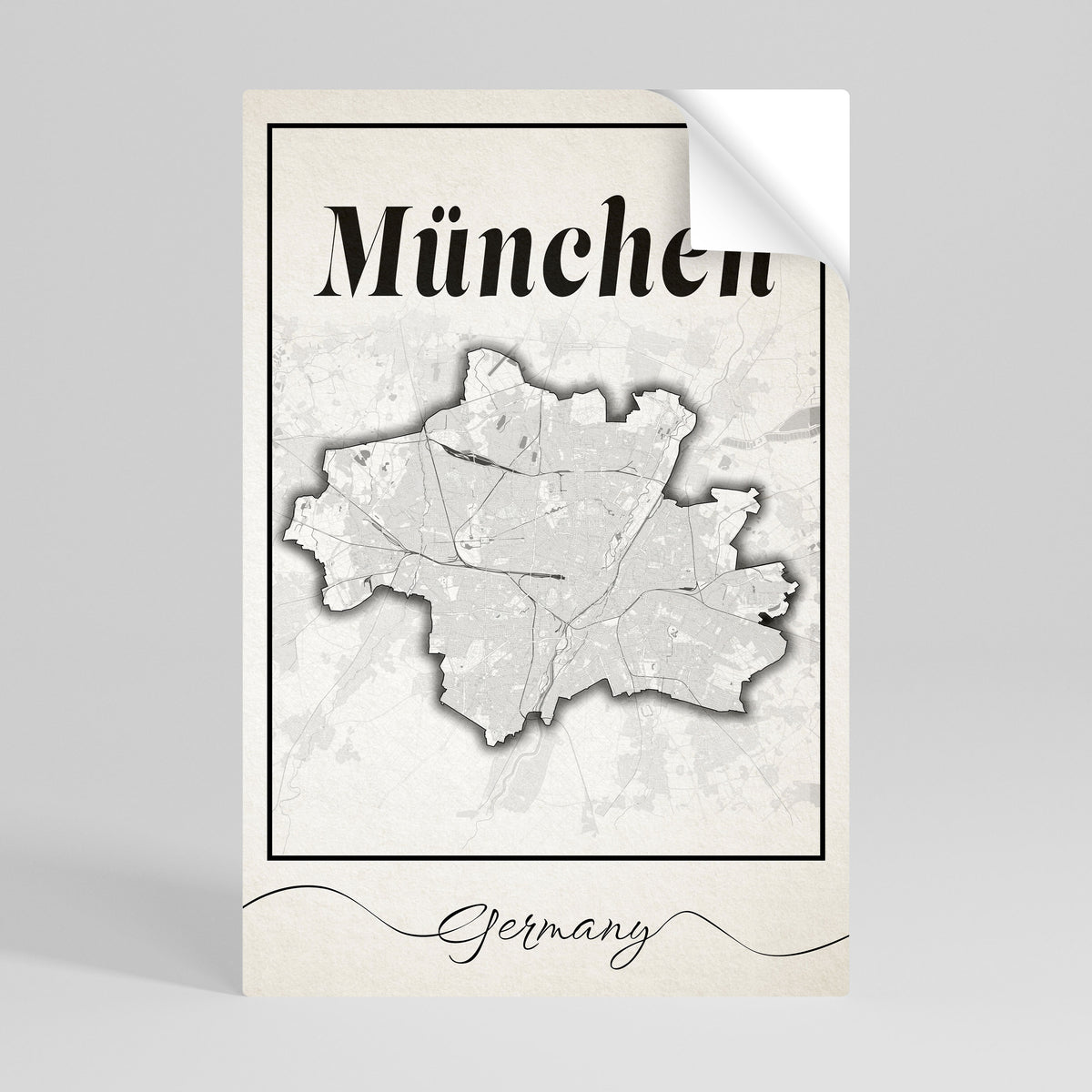 MONOCHROME MÜNCHEN Póster Autocolante Vertical