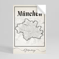 MONOCHROME MÜNCHEN Peel and Stick Vertical Poster