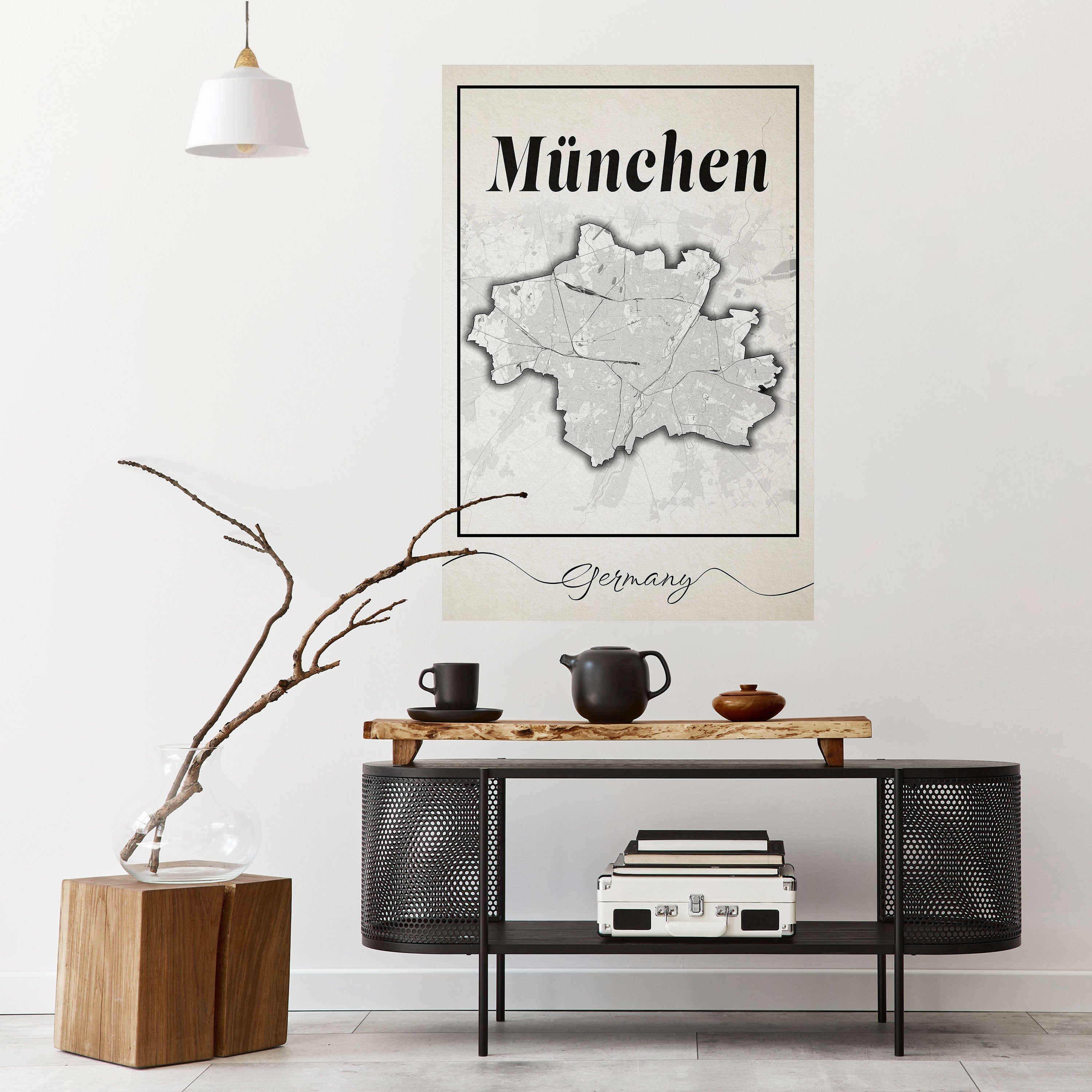MONOCHROME MÜNCHEN Poster Vertical Autocolante
