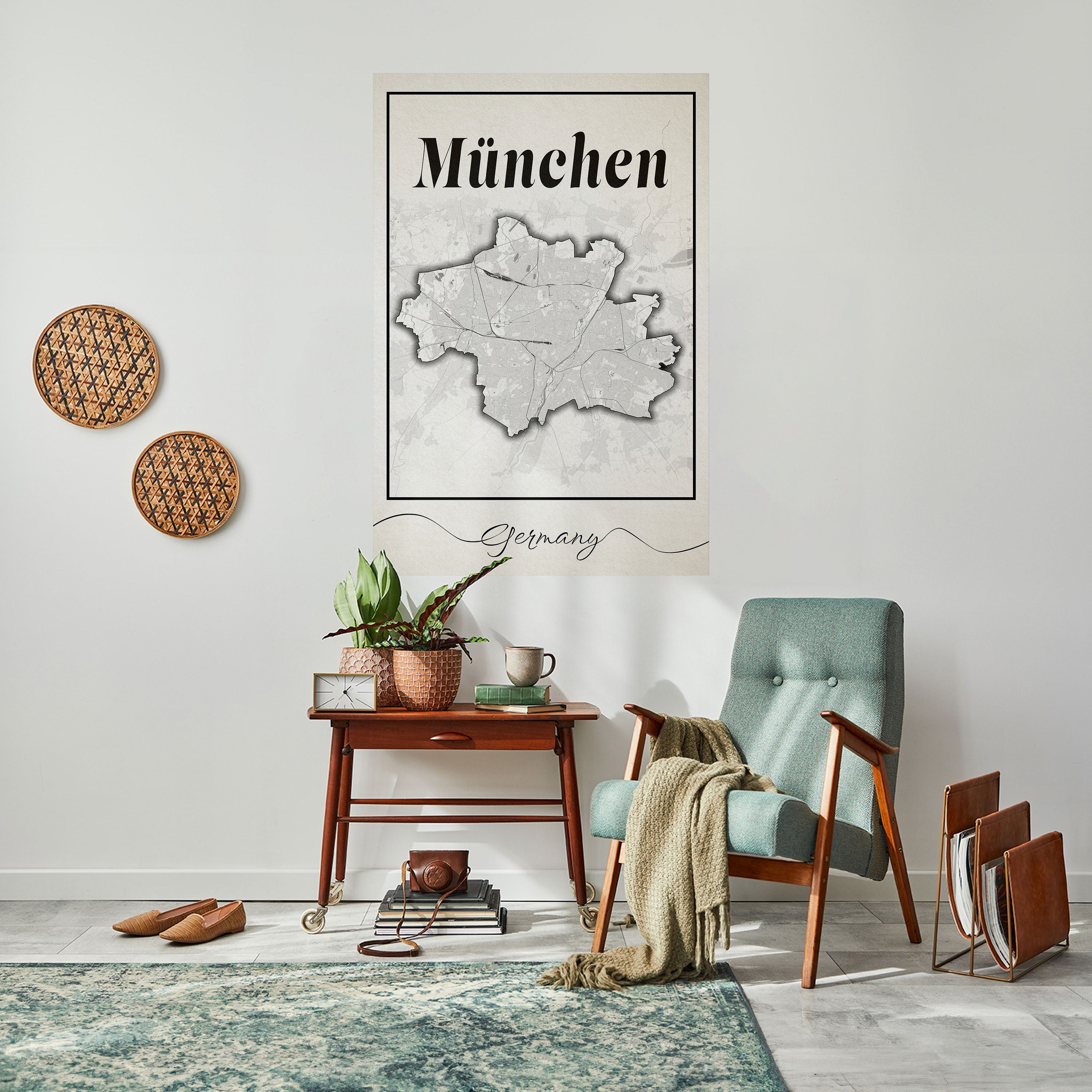 MONOCHROME MÜNCHEN Poster Vertical Autocolante