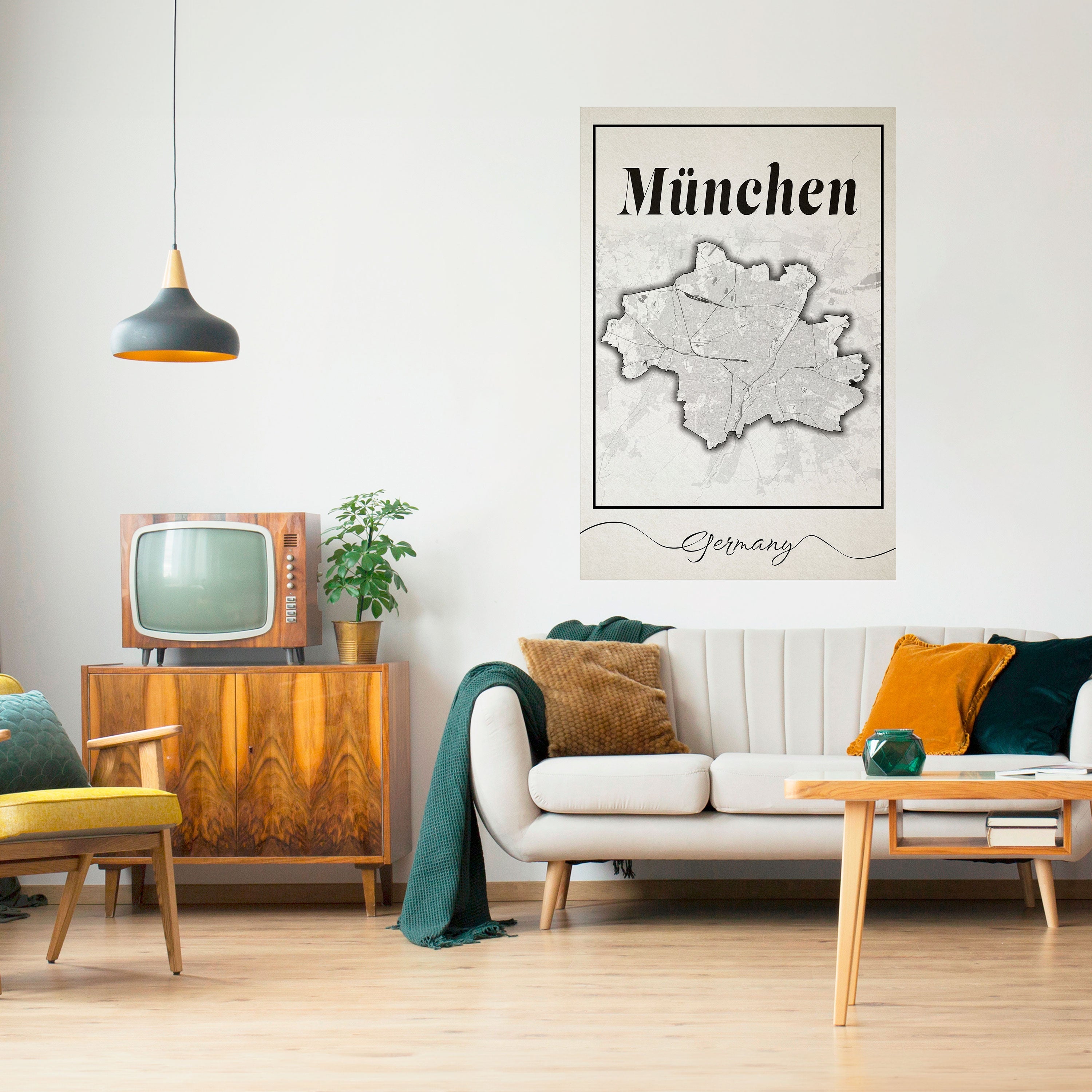 MONOCHROME MÜNCHEN Poster Vertical Autocolante