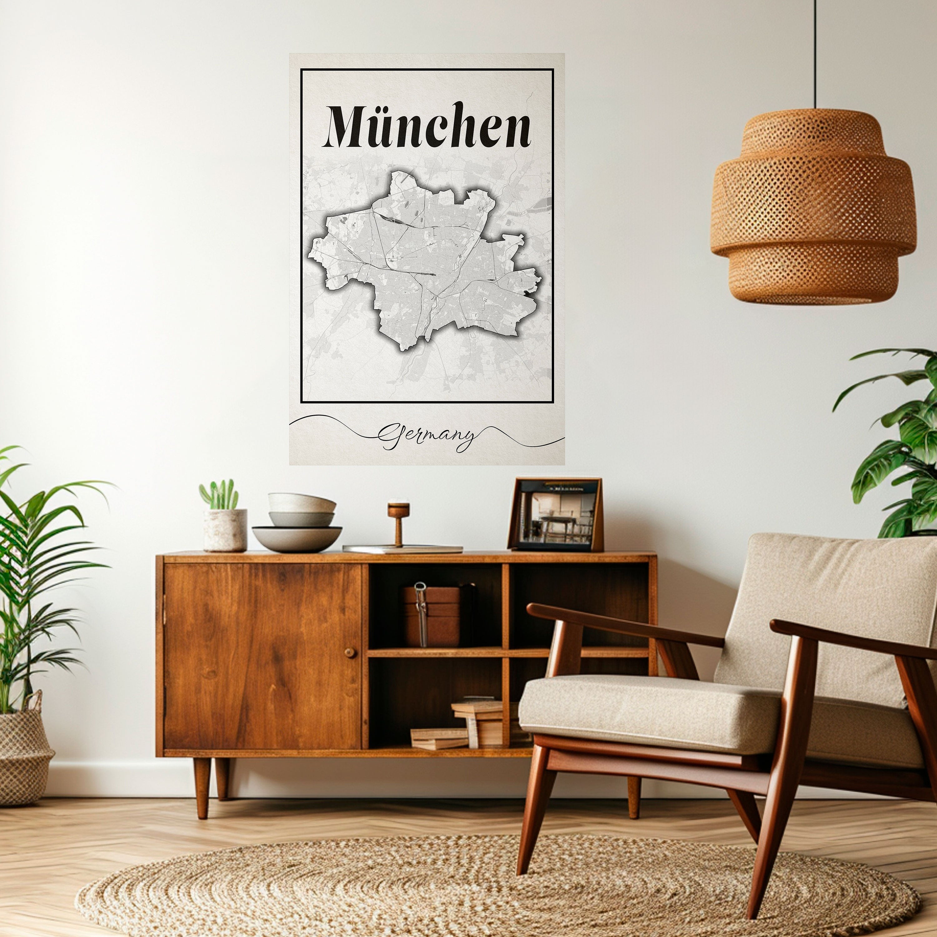 MONOCHROME MÜNCHEN Poster Vertical Autocolante