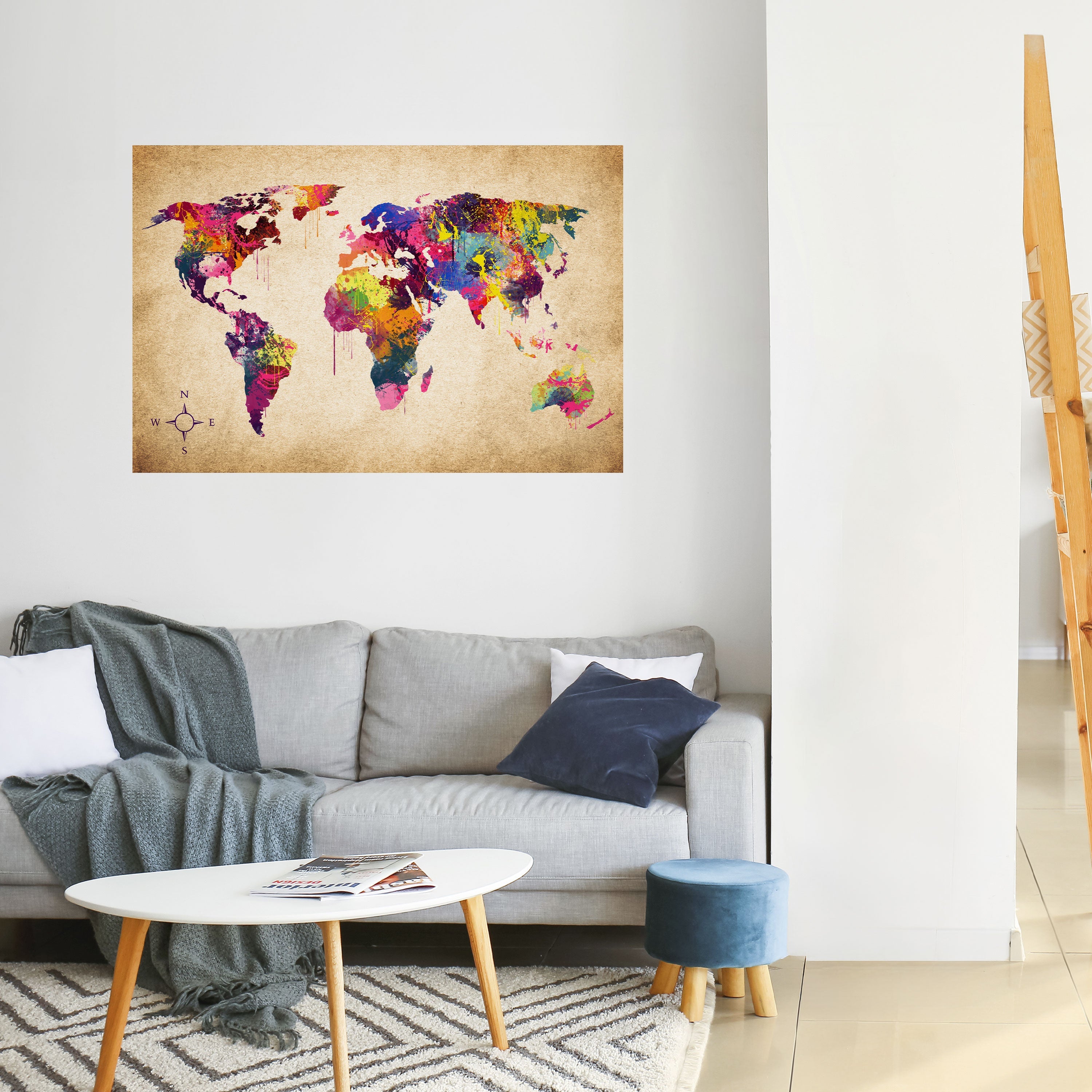 VIBRANT EARTHSCAPE Peel and Stick Horizontal Poster