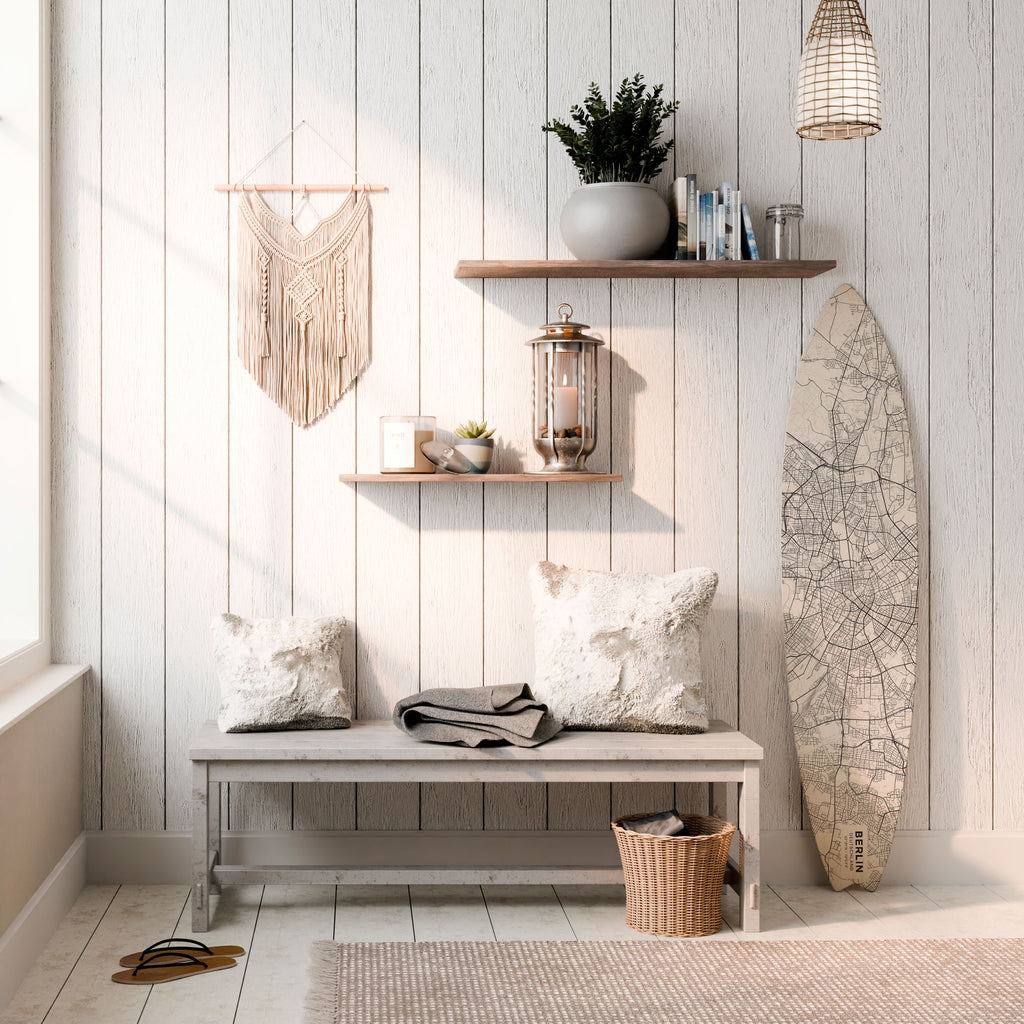 BERLIN PLAN Painel Decorativo Prancha de Surf