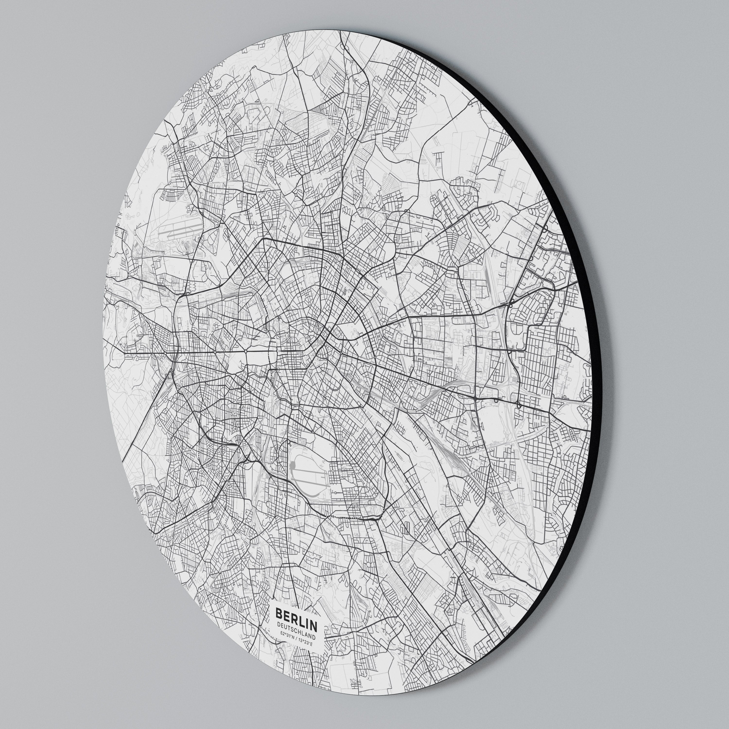 BERLIN PLAN Arte de Parede Redonda