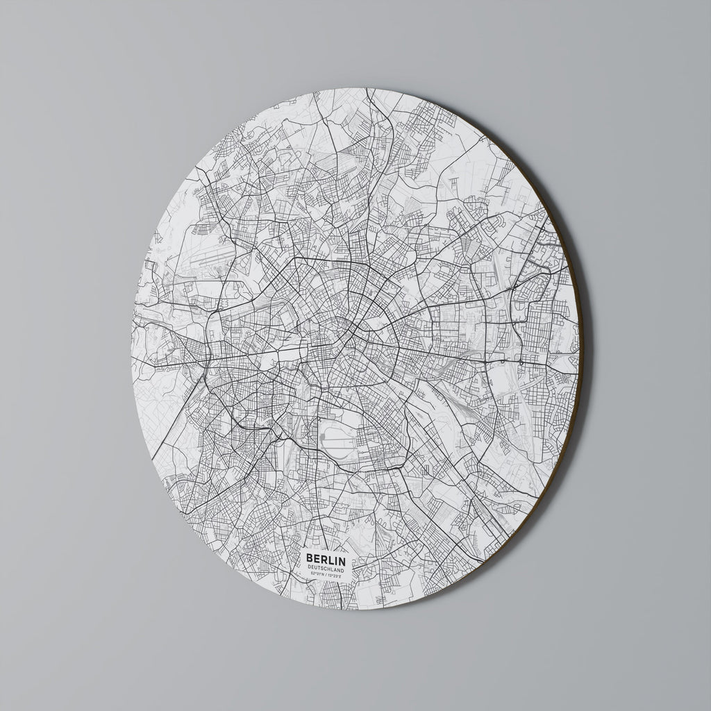 BERLIN PLAN Round Wall Art