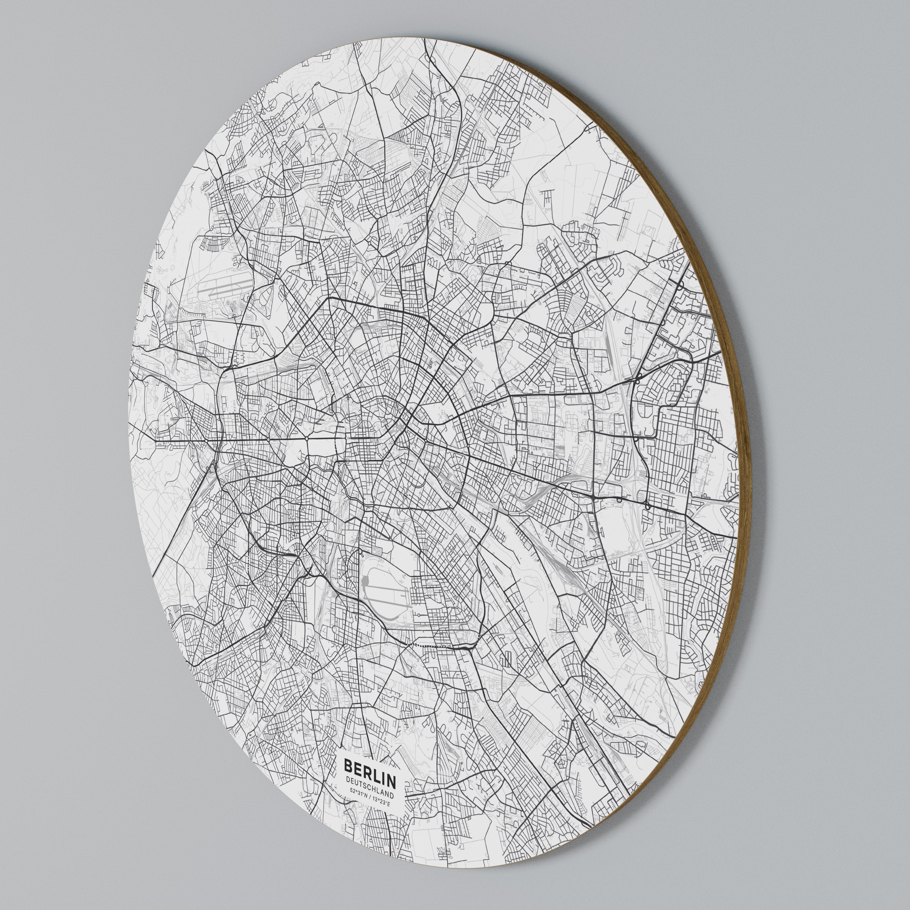 BERLIN PLAN Arte de Parede Redonda