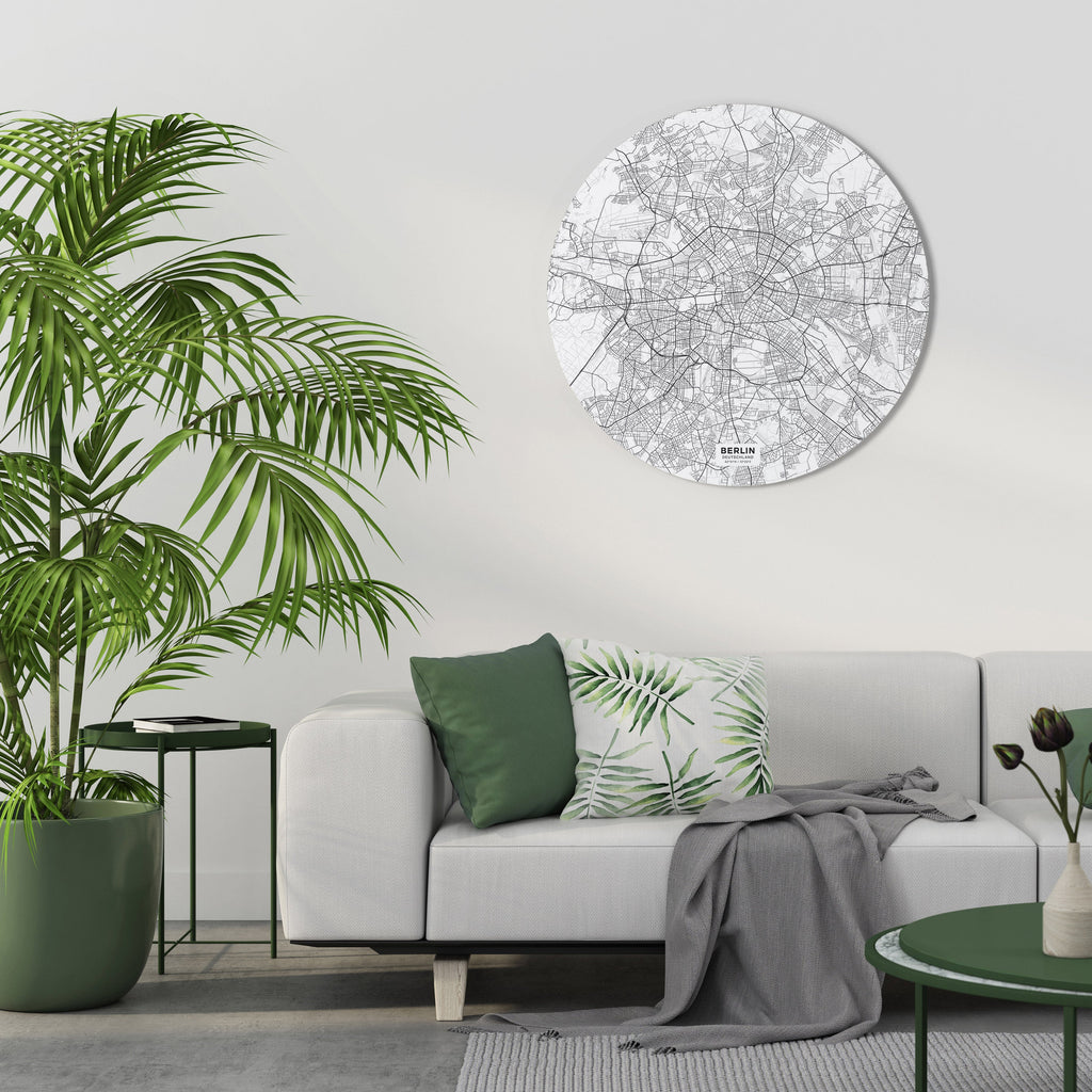 BERLIN PLAN Round Wall Art