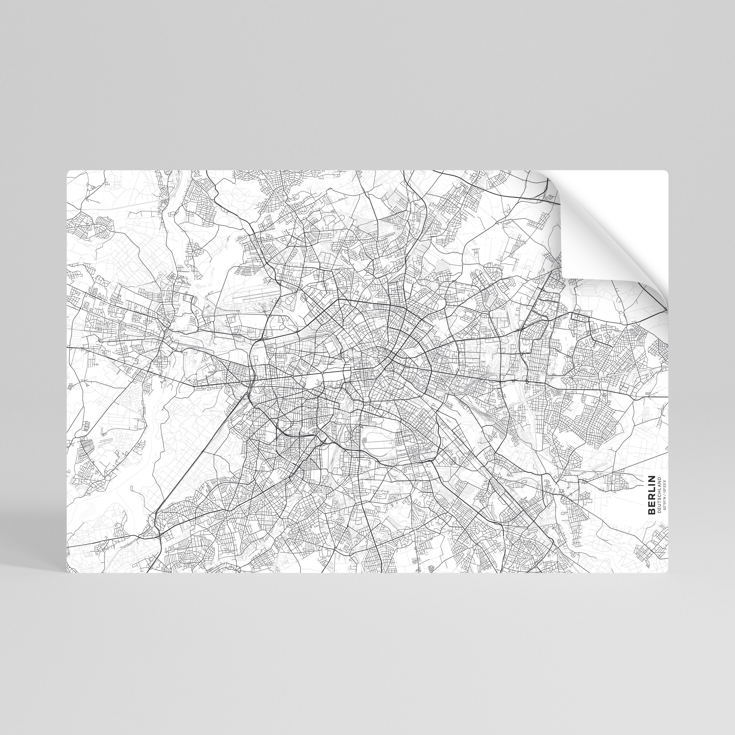 BERLIN PLAN Póster Autocolante Horizontal