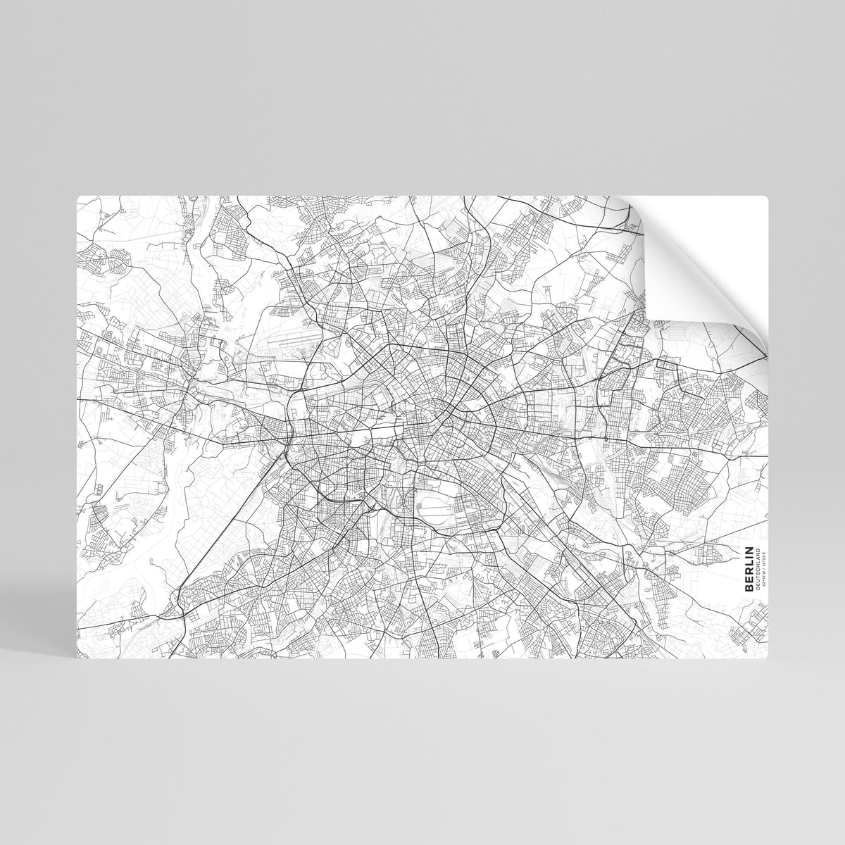 BERLIN PLAN Póster Autocolante Horizontal