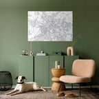 BERLIN PLAN Peel and Stick Horizontal Poster