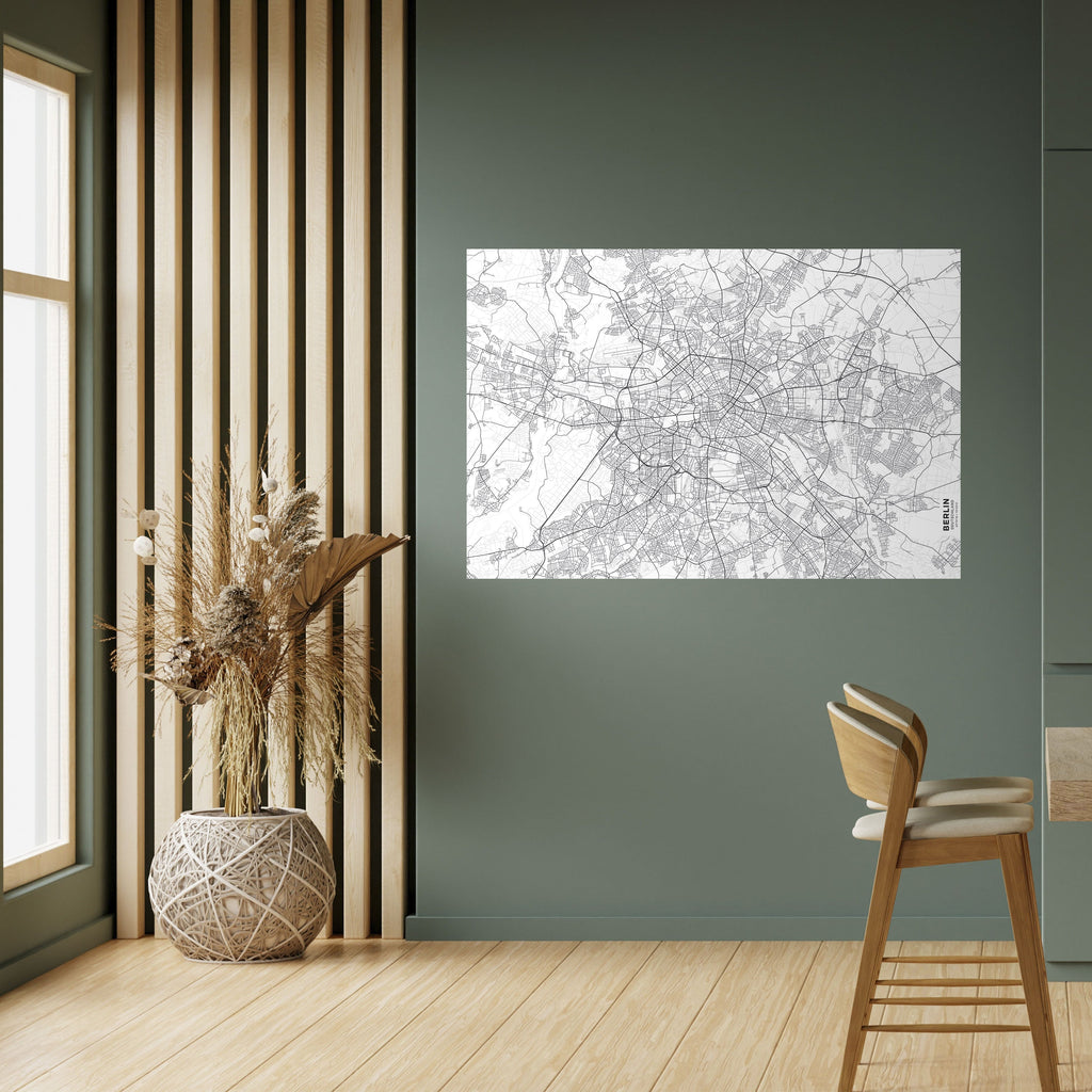 BERLIN PLAN Peel and Stick Horizontal Poster