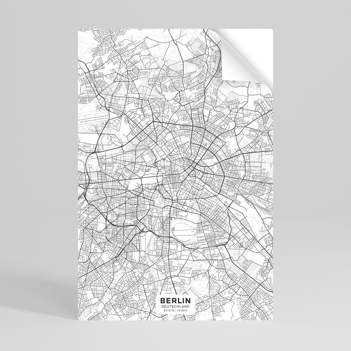 BERLIN PLAN Póster Autocolante Vertical
