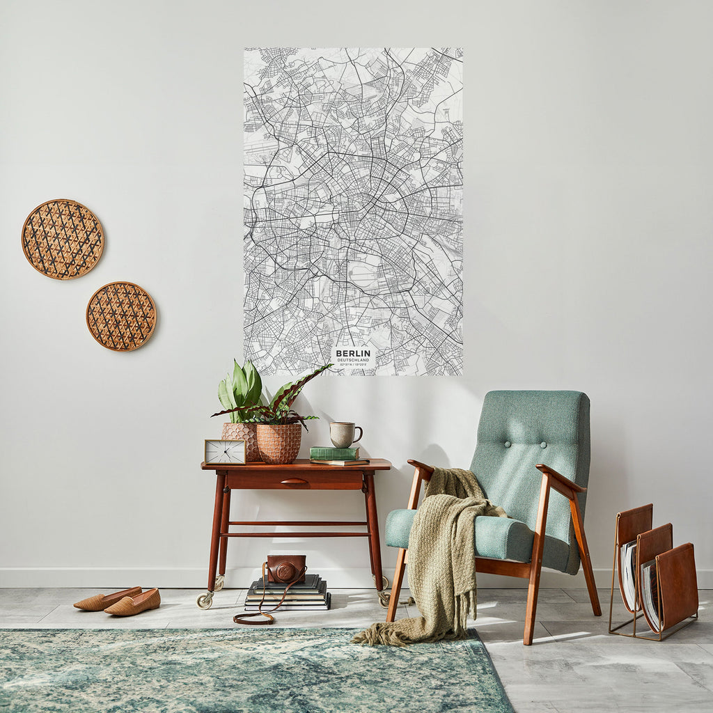 BERLIN PLAN Poster Vertical Autocolante