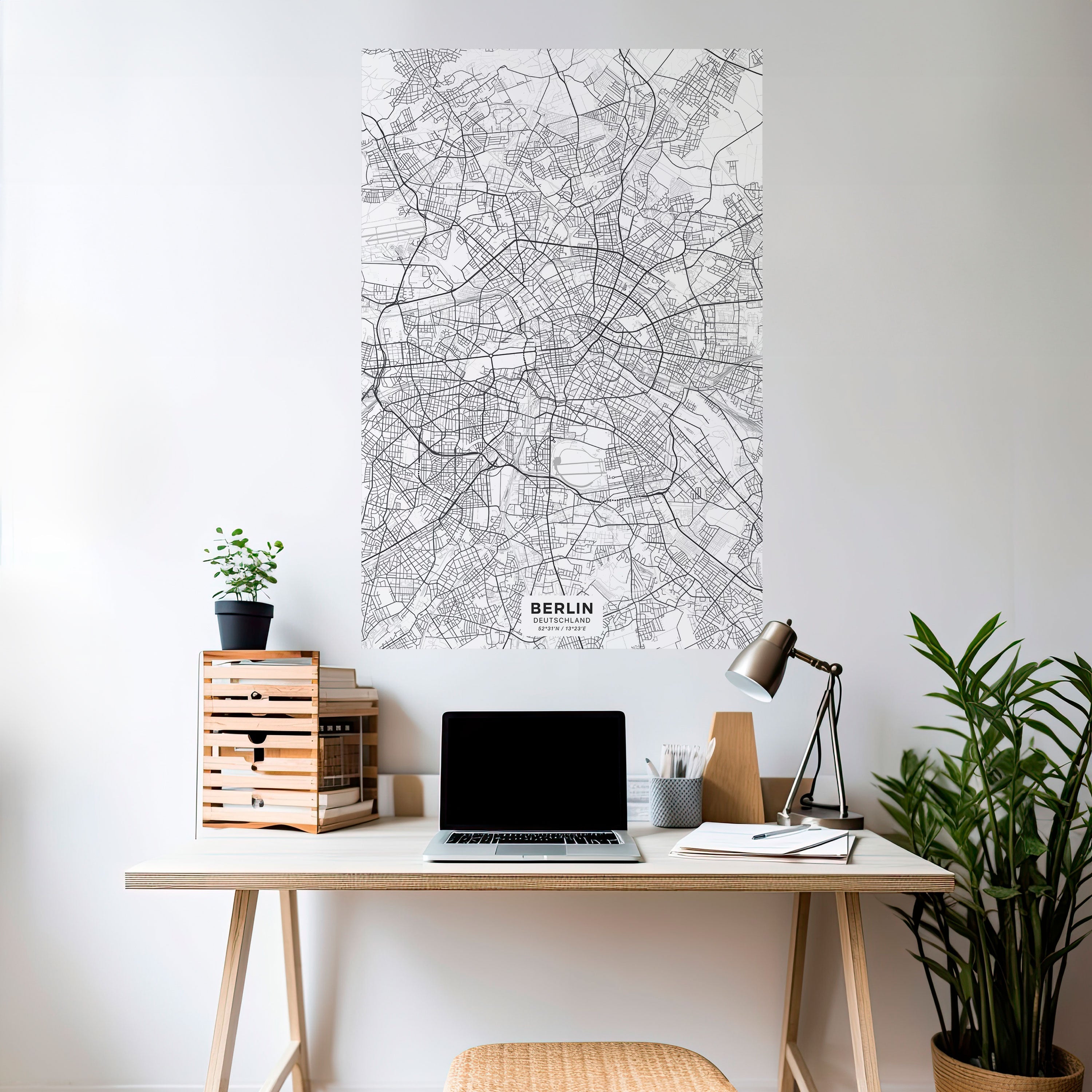 BERLIN PLAN Poster Vertical Autocolante