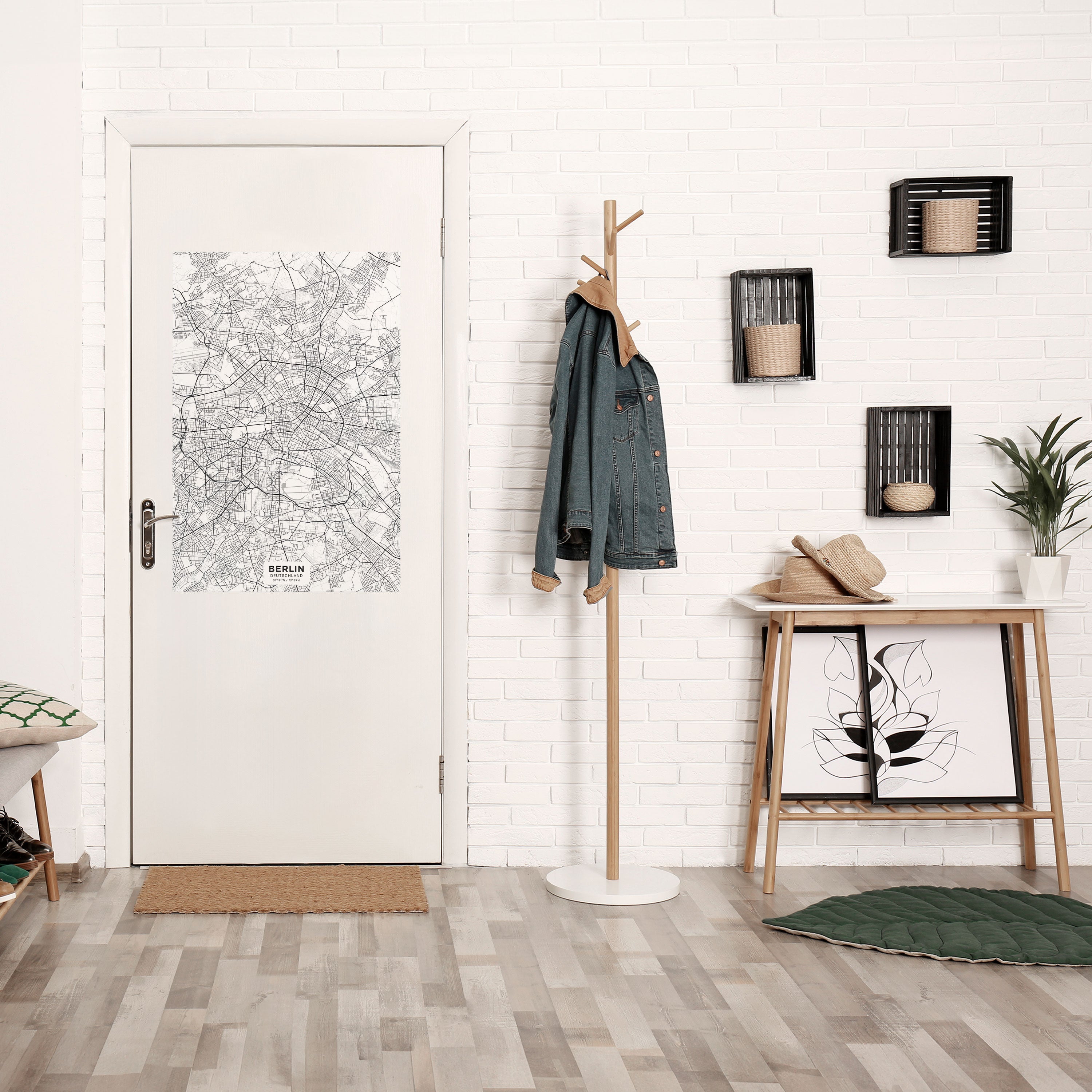 BERLIN PLAN Poster Vertical Autocolante