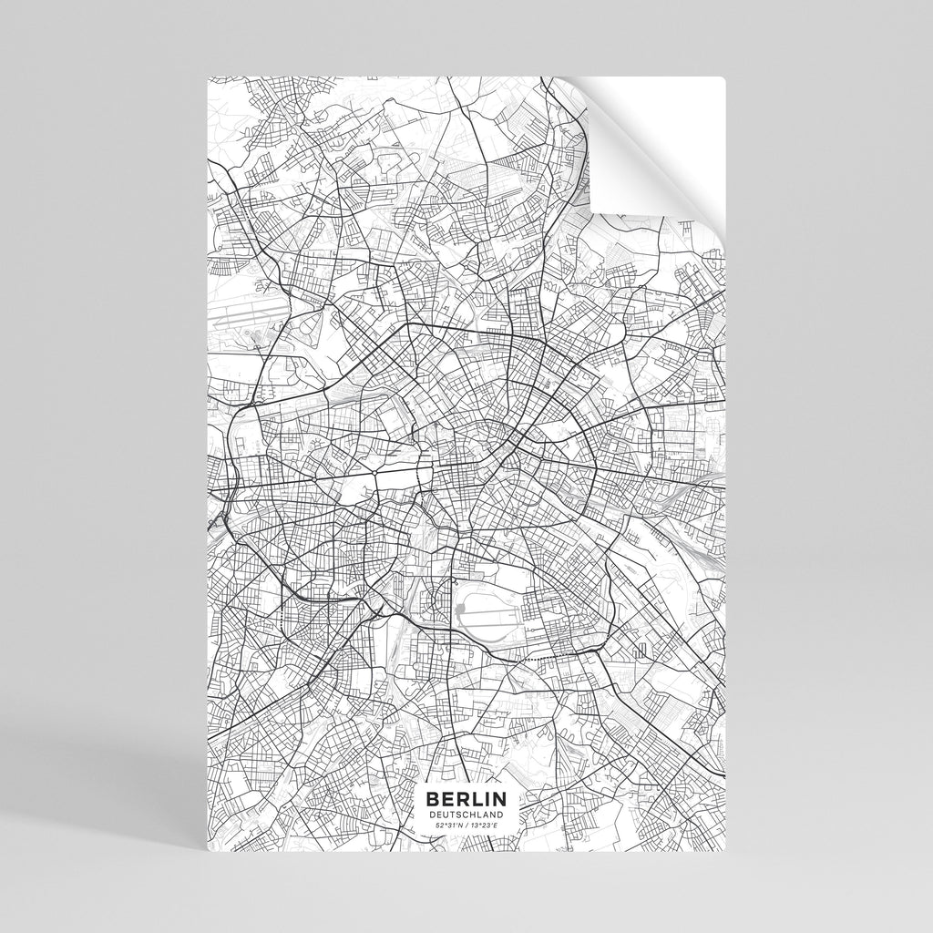 BERLIN PLAN Poster Vertical Autocolante