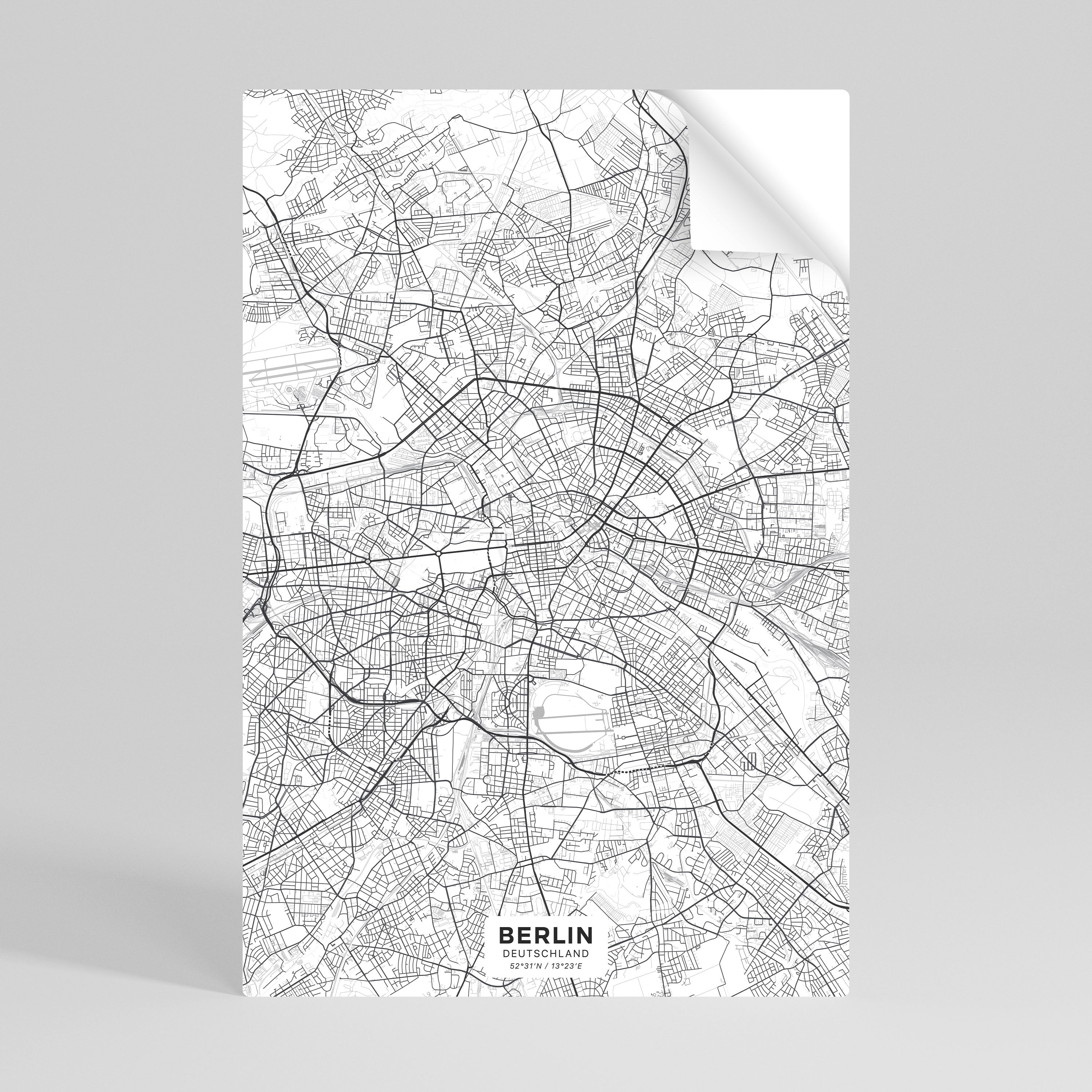 BERLIN PLAN Póster Autocolante Vertical